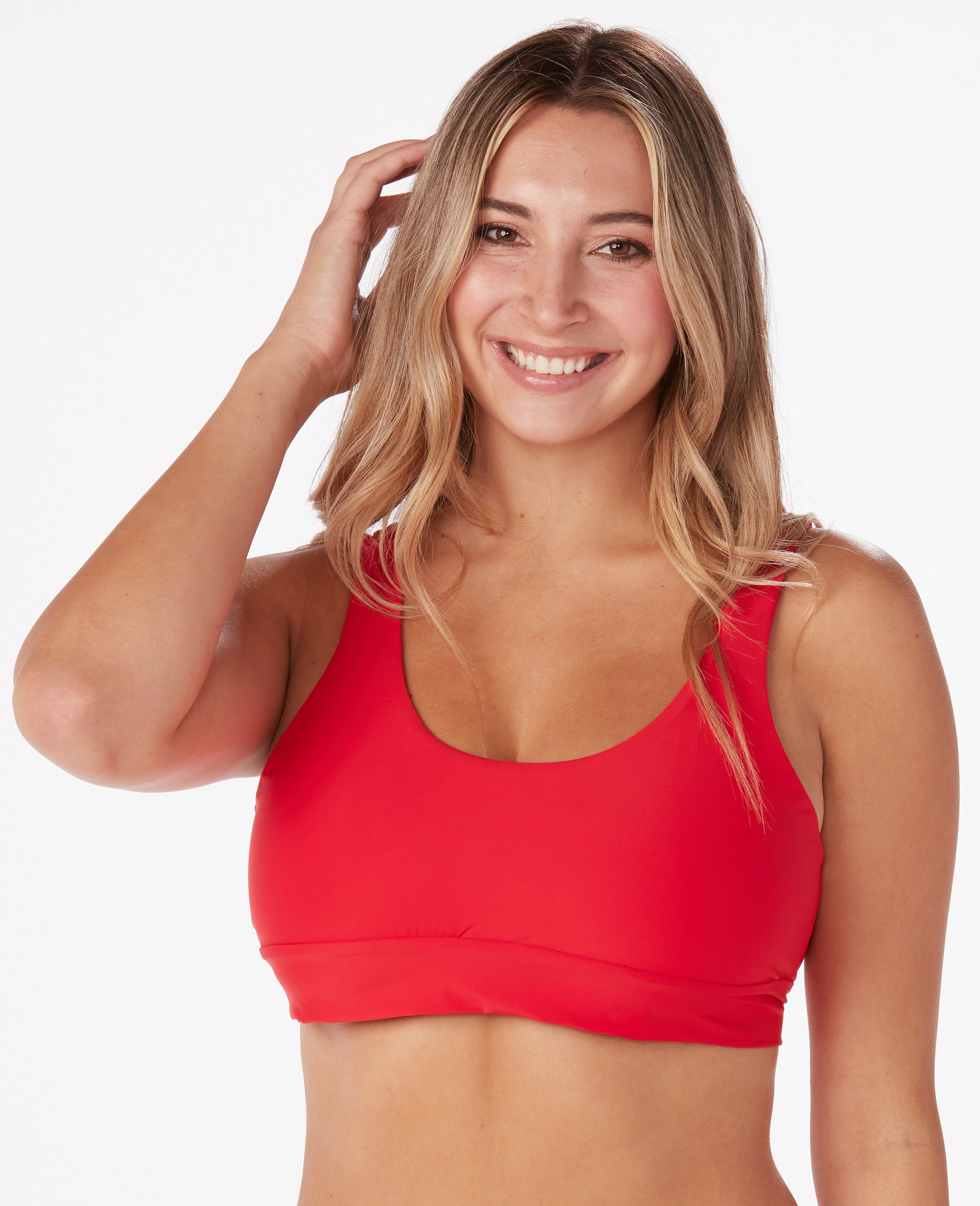 Rachele Hybrid Top - Red – REVLY