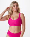Rachele Hybrid Top - Hot Pink